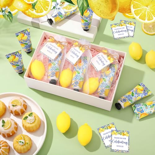 25-Piece Lemon Baby Shower Favors Set with Soap, Cream & Gift Bags