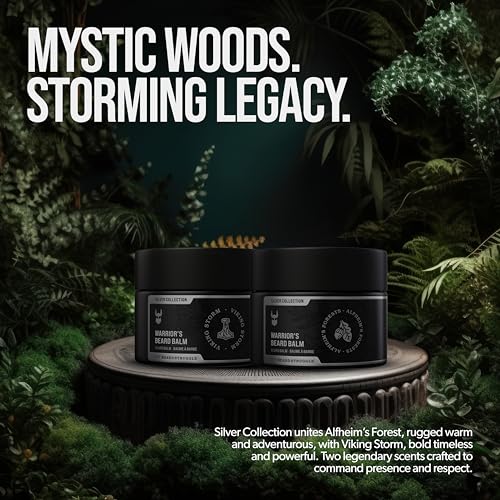 The Beard Struggle Warrior¡¯s Beard Balm - Silver Collection, Viking Storm - Non-Greasy Low-Hold Formula, Luxurious Cologne-Grade Fragrances 100% Natural Ingredients - 50g / 1.76 US. oz.