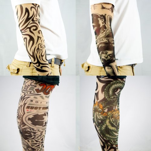 Kare & Kind Fake Temporary Tattoo Sleeves, 10 Pack