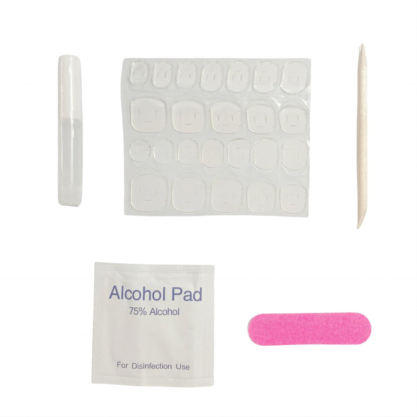 Press on nails, Short Press On Nails, Short Almond Press On Nails, Glue On Nails, 24 Nail Kit (JP2981)