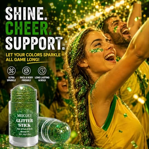 Waterproof Holographic Green Glitter Stick for Face & Body