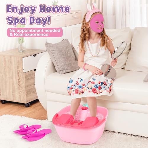 Kids Foot Spa & Nail Art Kit - At-Home Spa Experience for Girls