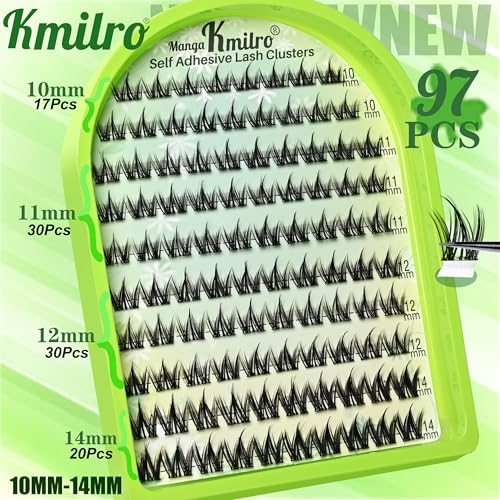 Self Adhesive Lash Clusters 10-14mm Manga Eyelashes No Glue