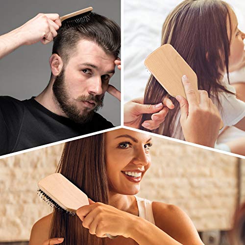 Sosoon Boar Bristle Paddle Hair Brush for All Hair Types