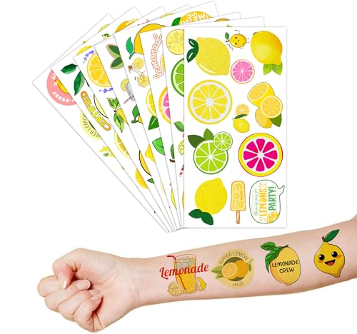 90 PCS Lemon Temporary Tattoos & Cup Stickers