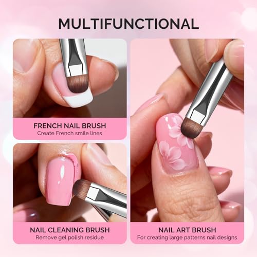 MelodySusie Size 10 French Manicure Brush with Holder - Nail Art Tool