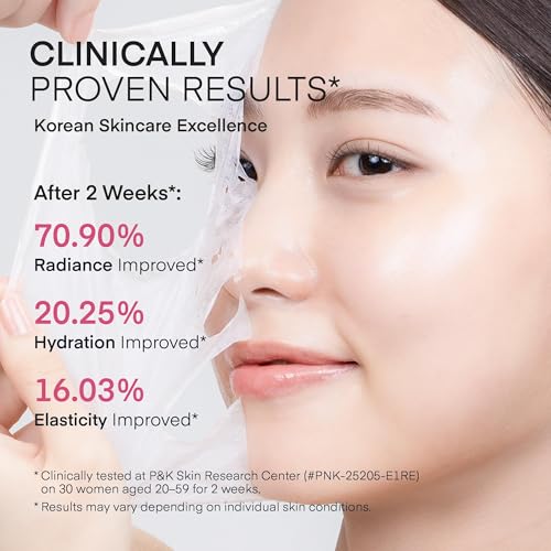 TEREZ & HONOR Collagen Night Wrapping Peel Off Mask: Korean Face Mask for Elasticity, Hydrating & Glow - 100Dalton Smallest Molecular Collagen for Glass Skin, Dermatologist Tested, 3.4 FL OZ 2 Pcs