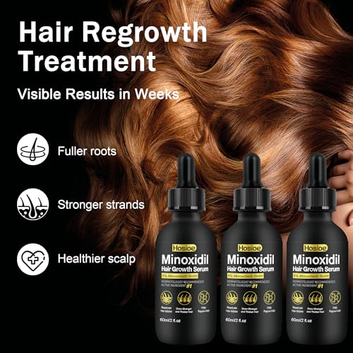 5% Minoxidil Hair Growth Serum for Men & Women - 3 Pack