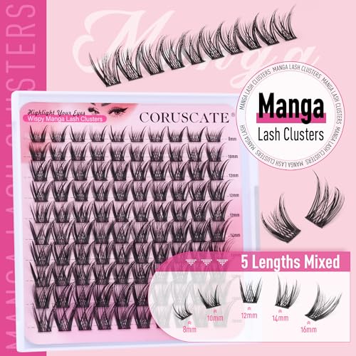 CORUSCATE Wispy Manga Lash Clusters 8-16mm DIY Eyelashes