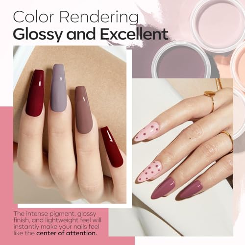 Modelones Dip Powder Nail Starter Kit - 20 Colors 40 Pcs DIY Dipping Set