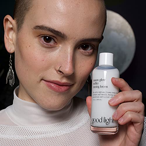 Good Light Moon Glow Milky Toner. Dreamy, Ultra-Light Facial Toner That Both Hydrates and Sheds Dead Skin Cells. Made with Niacinamide, Ceramides and AHAs. Sensitive Skin Safe (3.38 fl oz)