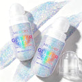 2PCS Rainbow Holographic Roll-On Body & Hair Glitter Gel for Face & Festivals