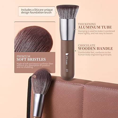 DUcare Makeup Brushes Professional with Bag +DUcare Foundation Brush