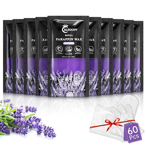 Lavender Paraffin Wax Refills 10 Pack for Hand & Foot Wax Bath (4.4 lb)