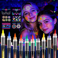Sovano UV Glow Face & Body Paint Markers - 10 Neon Pens