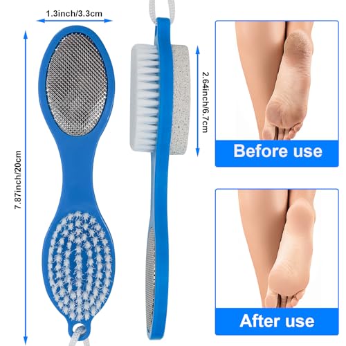 4-in-1 Pedicure Foot File & Pumice Stone Brush - Callus Remover (2 Pack)