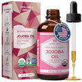 Leven Rose Organic Jojoba Oil 4 oz - Cold Pressed Skin Hair Nails Moisturizer