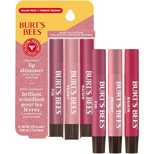 Burt's Bees Lip Shimmer Nude 3-Pack - Tinted Lip Balm