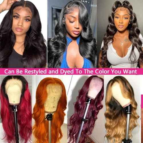250 Density 13x6 Body Wave Lace Front Wigs Human Hair Pre Plucked Glueless Wigs Human Hair Brazilian Virgin 13x6 HD Lace Frontal Human Hair Wigs For Women