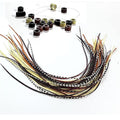 Feather Hair Extensions 20 Real Rooster Feathers with Beads