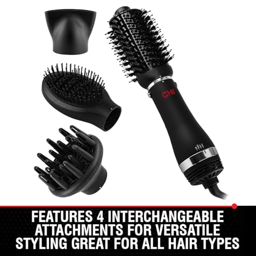 CHI Volumizer 4-in-1 Blowout Brush Hair Dryer with 4 Attachments