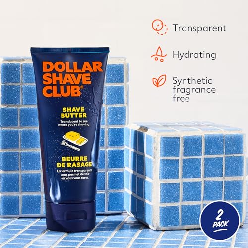 Dollar Shave Club | Shave Butter 6 ounce | Translucent Shaving Cream for Sensitive Skin,(Pack of 4)
