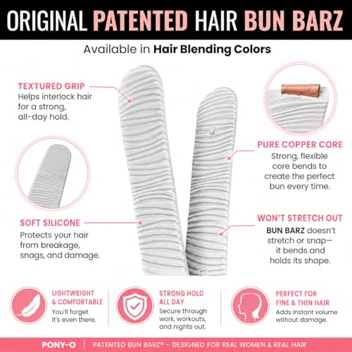 PONY-O No Damage Ponytail Holder & Bun Maker - 2 Pack