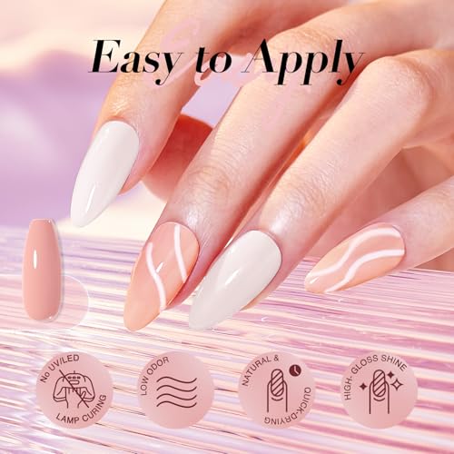 AzureBeauty A2-Nude Pink Nail Polish Set - 4 Colors, Nude Pink Shades