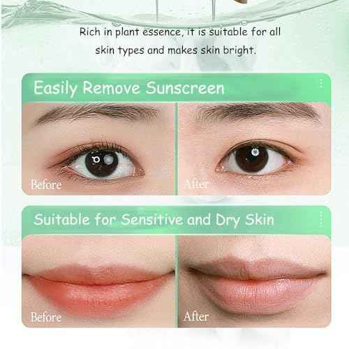 Cleansing Oil Mini Natural Makeup Remover Portable 20pcs Gentle Moisturizing Cleansing Oil for All Skin Types, Travel with (Rose)