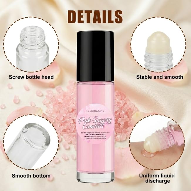 Pink Sugary Candied Body Oil Perfume 10ml Roll-On