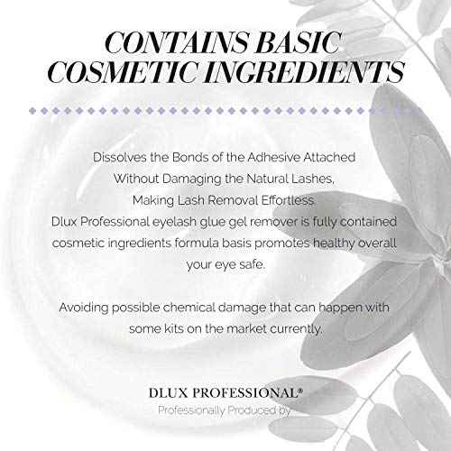 Eyelash Extensions Gel Glue Remover - 15ml, Clear Natural Pigment, Professional Korean Eyelashes Extensions Adhesive Remover Gel Type, Fast Dissolution, Eyelash Extension Supplies (GEL REMOVER)