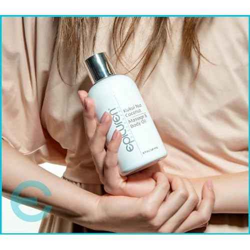 Epicuren Discovery Kukui Nut Coconut Massage & Body Oil, 8 oz.