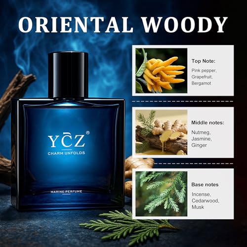 Ycz Midnight Marine Eau De Parfum for Men 100ml - Long Lasting Fresh Marine Scent