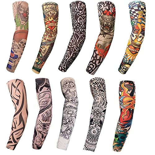 Tatoo Sleeves Men, Women, and Kids ? Fake Temporary Tattoo Sleeve for Outdoor Sports, Halloween Decor