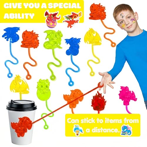 48pc Dragon Party Favors – Sticky Hands & Tattoos