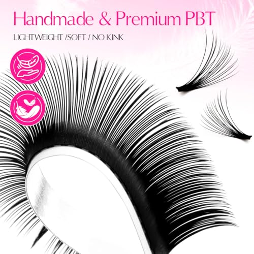 Easy Fan Lash Extensions - Auto Blooming Volume Lashes 0.05mm