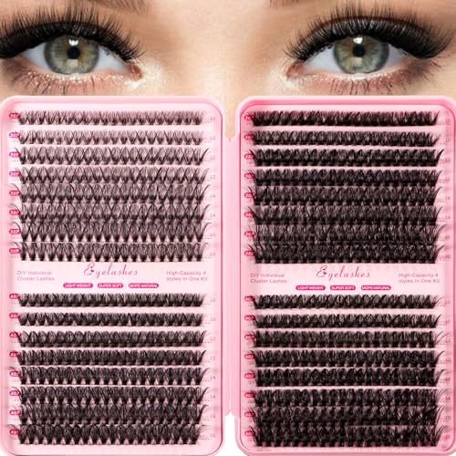 DIY Lash Clusters Kit - 640 Individual Extensions, 4 Styles, 10-16mm