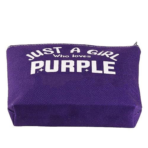 BWKTOP Purple Fans Cosmetic Makeup Bag - Purple Lovers Gift - Zipper Pouch Bag - Merchandise