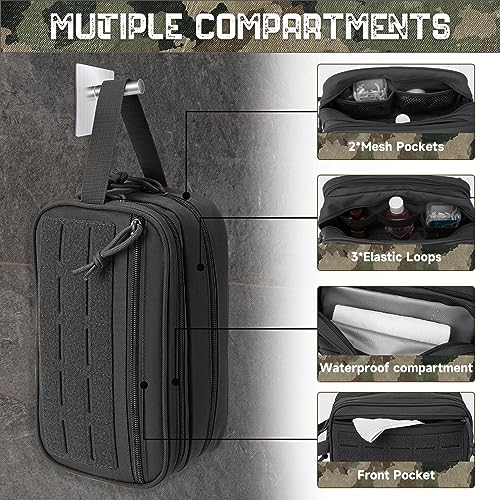 Tactical Toiletry Bag for Men - Military MOLLE Dopp Kit