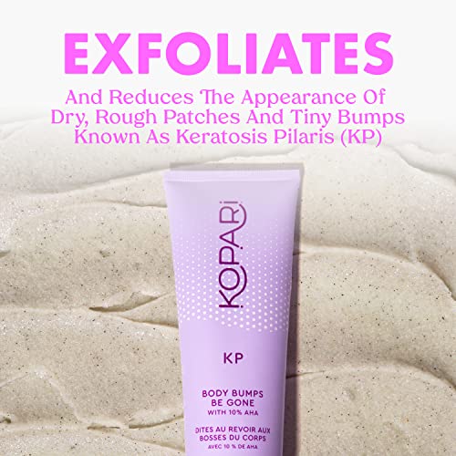 Kopari KP Body Bumps Be Gone Exfoliating Body Scrub with 10% AHA, to Smooth Skin, Reduce Bumps, Decongest Pores, Clarifying, Gently Exfoliate & Wash | 2 oz