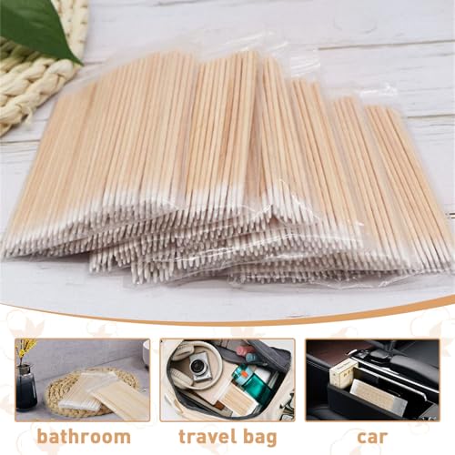Pointed Tip Microblading Cotton Swabs with Wood Handles - 1000 Count