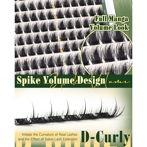 Manga Lash Clusters Wispy Anime Individuals DIY Lash Extension Volume Eyelash Clusters 10-18MM D-Curly Faux Mink Lashes Clusters by Newcally