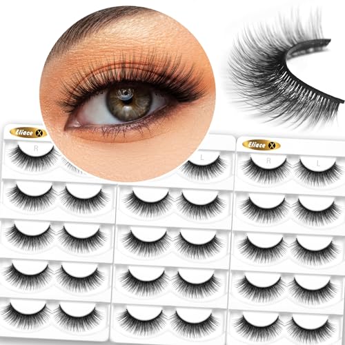 Eliace 3D Mink Lashes 15 Pairs - Wispy Cat Eye Fluffy