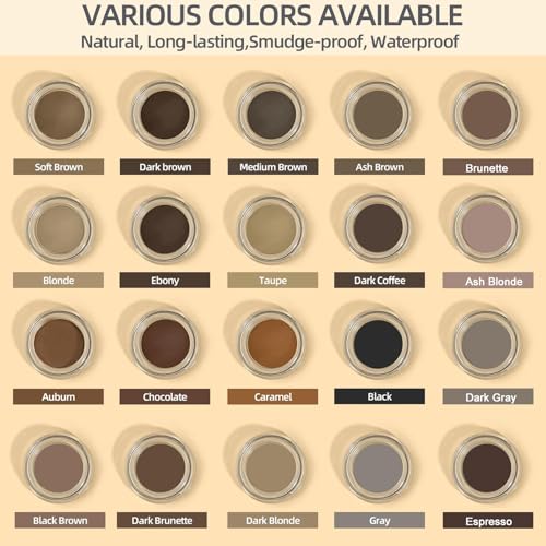 Waterproof Eyebrow Pomade by LAVONE - Long-lasting Brow Makeup