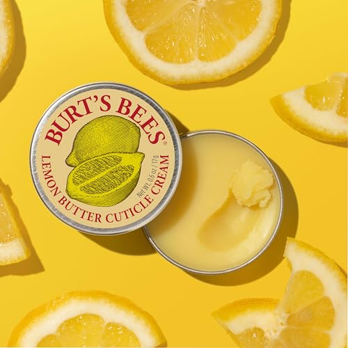 Burt's Bees Lemon Butter Cuticle Cream - 100% Natural, 3 Tins (0.6 oz)