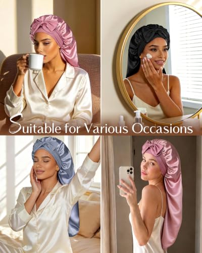 Double Layer Satin Sleep Bonnet for Natural Hair