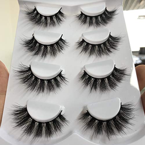 ALICROWN 3D Faux Mink Lashes - Thick Volume Wispies Pack