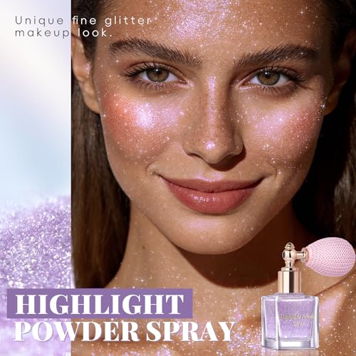 Holographic Body Glitter Spray - Light Purple Shimmer Highlighter