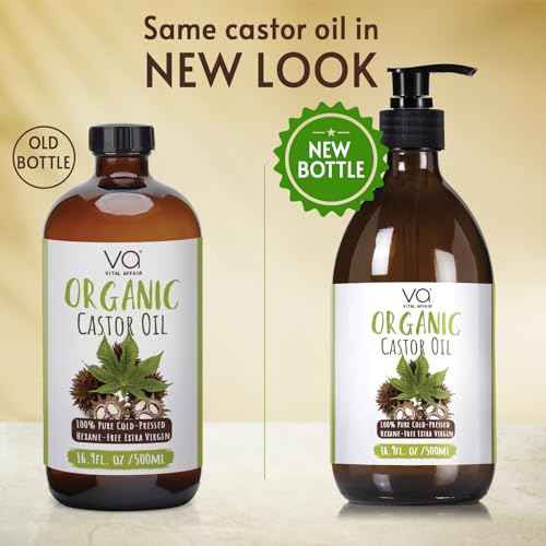 Pure Castor Oil Organic Cold-Pressed Unrefined Glass Bottle with 100% Cotton Flannel Wrap ? Waist & Neck Castor Oil Packs Hexane-Free.