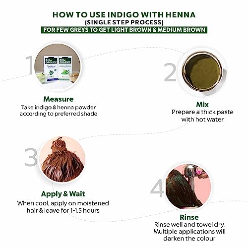 Indus Valley Organic Indigo Powder for Natural Hair Dye - 3.5 oz